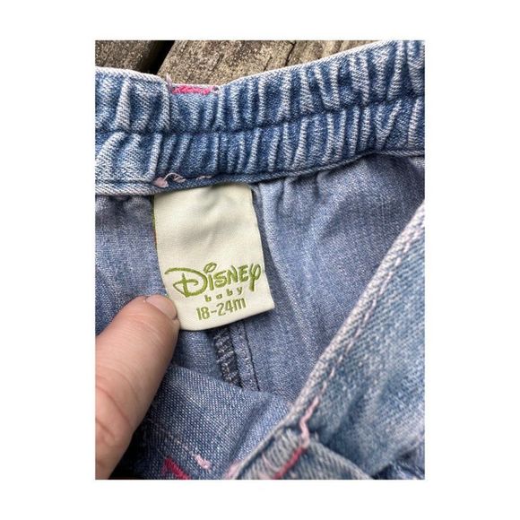 Disney Baby Winnie The Poo Denim Jeans "Best Friends" Pigleg Straight Leg Cuffed - Picture 6 of 8